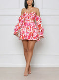 Poppy Fields Cut Out Mini Dress by Fasheabe
