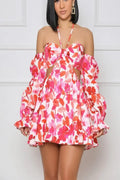 Poppy Fields Cut Out Mini Dress by Fasheabe