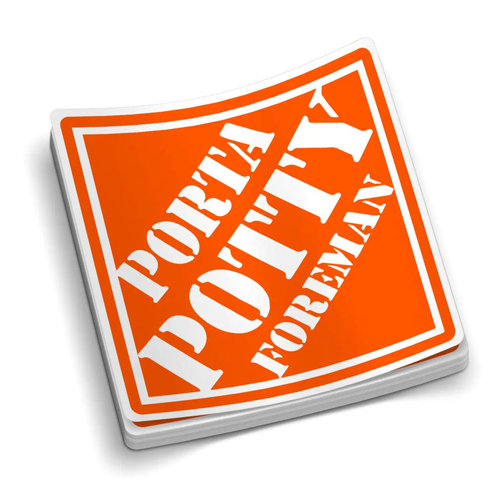 Porta Potty Foreman - Hard Hat Decal by Armed American Supply
