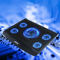 Portable 5 Fans Cooling Pad LED Light Radiator by DailySale