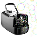 Portable Bubble Blowing Machine with 2 Speeds Handle 3000-4000 Bubbles Per Minute Plug-In Battery Powered by DailySale