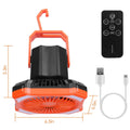 Portable Camping Lantern Fan 10000mAh Battery Powered with 4 Light Modes by DailySale