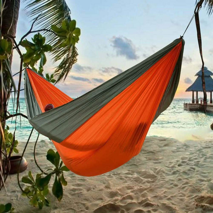 Portable Double Person Canvas Hammock Outdoor Camping Garden Beach Travel Swing by DailySale