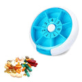 Portable Push Button Rotating Round Case Once A Day Daily Medicine Organizer by DailySale