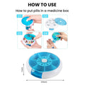 Portable Push Button Rotating Round Case Once A Day Daily Medicine Organizer by DailySale