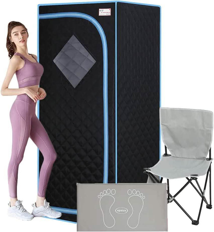 Portable Sauna Tent with Heating Foot Pad and Portable Chair by DailySale