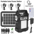 Portable Solar Power Station with Flashlight and 3 Lighting Bulbs by DailySale