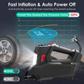 Portable Tire Inflator 120 PSI Maximum 90W Powered Tire Pump with Digital Display LED by DailySale