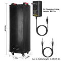 Portable Wireless Party Speaker Colorful Lights DJ PA System by DailySale