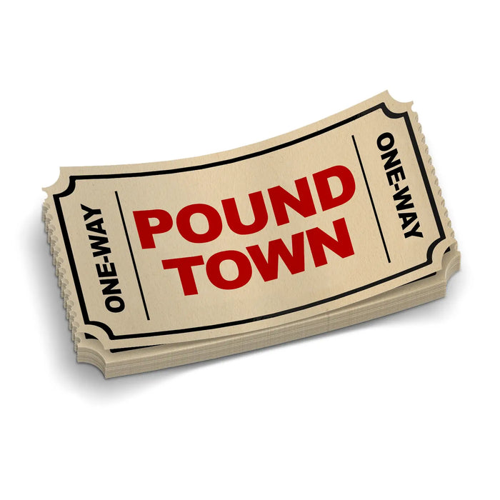 Pound Town Ticket - Hard Hat Decal by Armed American Supply