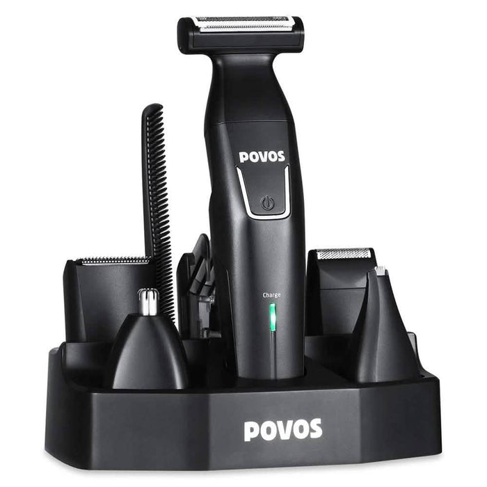 Povos Cordless 5-in-1 Beard Trimmer Body Groomer Style and Detail Kit by DailySale