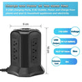Power Strip Tower with 9 AC-Outlets and 4 USB Charging Ports Switch Control by DailySale