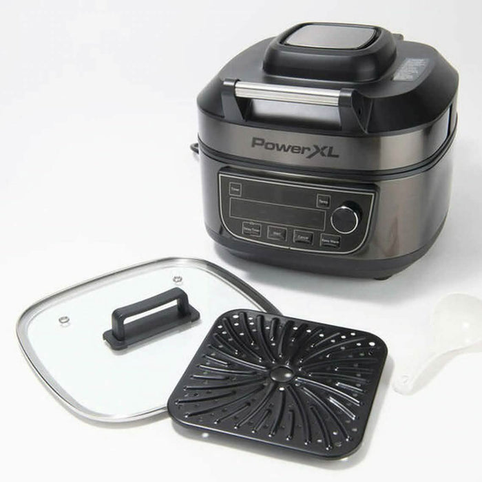 PowerXL 1550W 6-qt 12-in-1 Grill Air Fryer Combo with Glass Lid (Refurbished) by DailySale