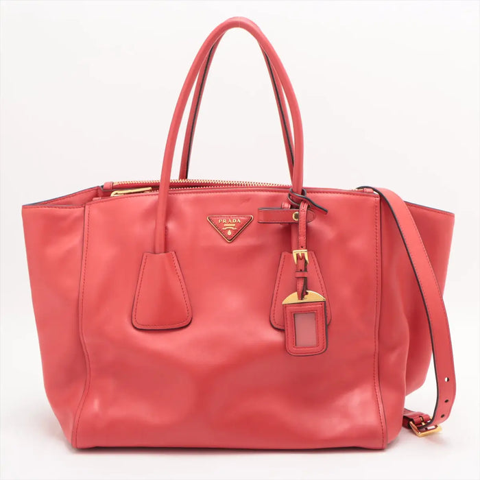 Prada 2 Way Vitello Twin Pocket Calf Tote Bag #1939 by Bolt Boutique