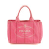 Prada 2Way Canvas Canapa Logo Tote Pink Small #3053