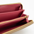 Prada Beige Leather Round Zipper Long Wallet #1878 by Bolt Boutique