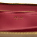 Prada Beige Leather Round Zipper Long Wallet #1878 by Bolt Boutique