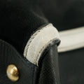 Prada Bicolor Black x White Trimmed Cuir Canapa Tote Bag #3308 by Bolt Boutique