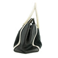 Prada Bicolor Black x White Trimmed Cuir Canapa Tote Bag #3308 by Bolt Boutique
