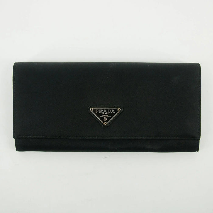 Prada Black Tessuto Nylon Long Wallet #2641 by Bolt Boutique