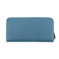 Prada Blue Saffiano Leather Long Bow Zip Around Wallet #3427 by Bolt Boutique