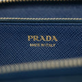 Prada Blue Saffiano Leather Zip Around Wallet #3599 by Bolt Boutique