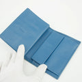 Prada Blue Saffiano Lux Leather Trifold Wallet #3143 by Bolt Boutique