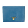 Prada Blue Saffiano Lux Leather Trifold Wallet #3143