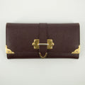 Prada Bordeaux Saffiano Leather Long Wallet #2467 by Bolt Boutique