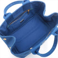 Prada Canapa Logo Tote Blue Medium #2503 by Bolt Boutique