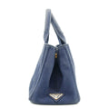 Prada Canvas Canapa Logo Tote Navy Blue Small #3054 by Bolt Boutique