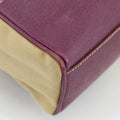 Prada Canvas x Leather Beige x Purple Tote Bag #1743 by Bolt Boutique