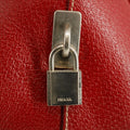 Prada Cinghiale Trimmed Canapa Handbag Beige / Red #2850 by Bolt Boutique