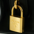 Prada City Calf Saffiano Esplanade Crossbody Bag Black Rosso #5269 by Bolt Boutique