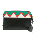 Prada City Calf Saffiano Esplanade Crossbody Bag Black Rosso #5269 by Bolt Boutique