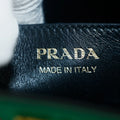 Prada City Calf Saffiano Esplanade Crossbody Bag Black Rosso #5269 by Bolt Boutique