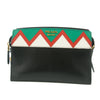 Prada City Calf Saffiano Esplanade Crossbody Bag Black Rosso #5269