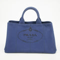 Prada Cobalt Large Canapa Logo Tote #1368 by Bolt Boutique