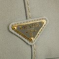 Prada Grey Canvas Canapa Logo 2Way Tote Bag Small #3595 by Bolt Boutique