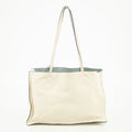 Prada Ivory Leather Mirror Tote Bag #2452 by Bolt Boutique