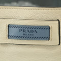 Prada Ivory Leather Mirror Tote Bag #2452 by Bolt Boutique