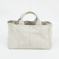 Prada Light Gray Canapa Denim 2WAY Tote Bag #1969 by Bolt Boutique