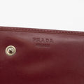 Prada Maroon Bordeaux Leather Long Wallet #1871 by Bolt Boutique