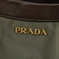 Prada Military Green Tessuto Jacquard Logo 2-Way Tote Bag #1768 by Bolt Boutique