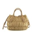 Prada Nylon Tessuto Beige Gaufre 2Way Shoulder Bag Beige #4674 by Bolt Boutique