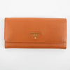 Prada Orange Saffiano Leather Long Wallet #2270
