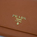 Prada Orange Saffiano Leather Long Wallet #2270 by Bolt Boutique