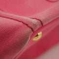 Prada Pink Canvas Canapa Logo 2Way Tote Bag Small #3600 by Bolt Boutique