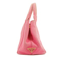 Prada Pink Canvas Canapa Logo 2Way Tote Bag Small #3600 by Bolt Boutique