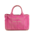 Prada Pink Canvas Canapa Small Logo 2Way Tote Bag #4664 by Bolt Boutique